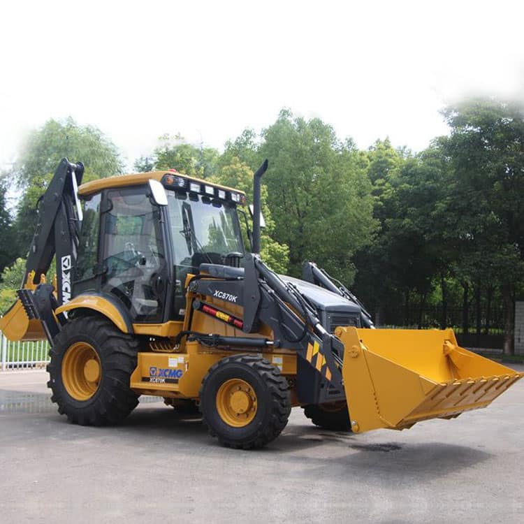 XCMG 4wd 82kw backhoe loader with post hole digger for sale