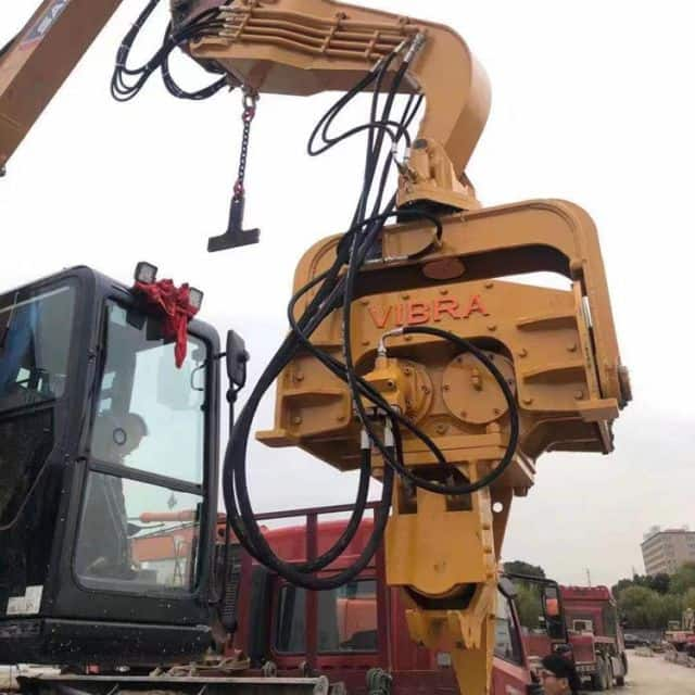 China VIBRA FV-100 hydraulic attachments pile driver for 7-12 ton excavator sale